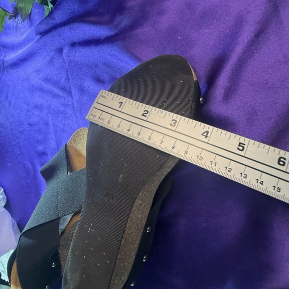 πCato Wedge Sandals Cork Heel Platform Slip-On with Elastic Straps - Picture 7 of 10